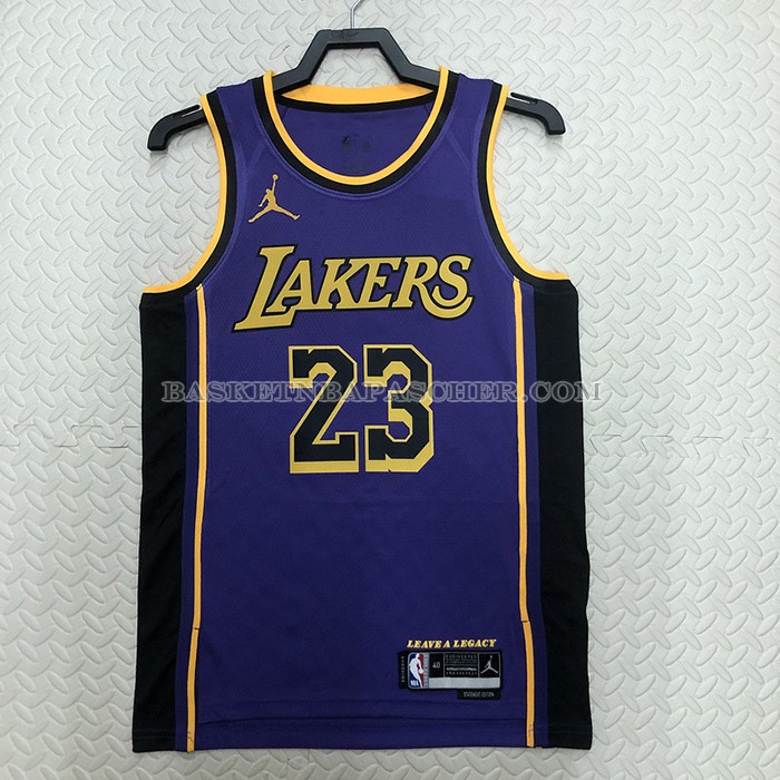 Maillot Los Angeles Lakers LeBron James NO 23 Statement 2022-23 Volet